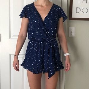 Francesca’s Blue and White Star Romper